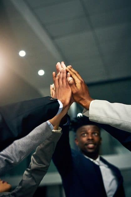 Our team working together